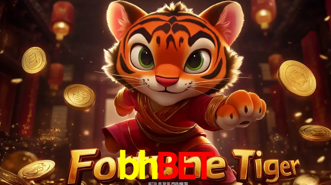 O carismático mascote do jogo de slot Fortune Tiger, um tigre fofo em pose de artes marciais, pronto para trazer sorte e multiplicadores de ganhos no cassino online bhbet.